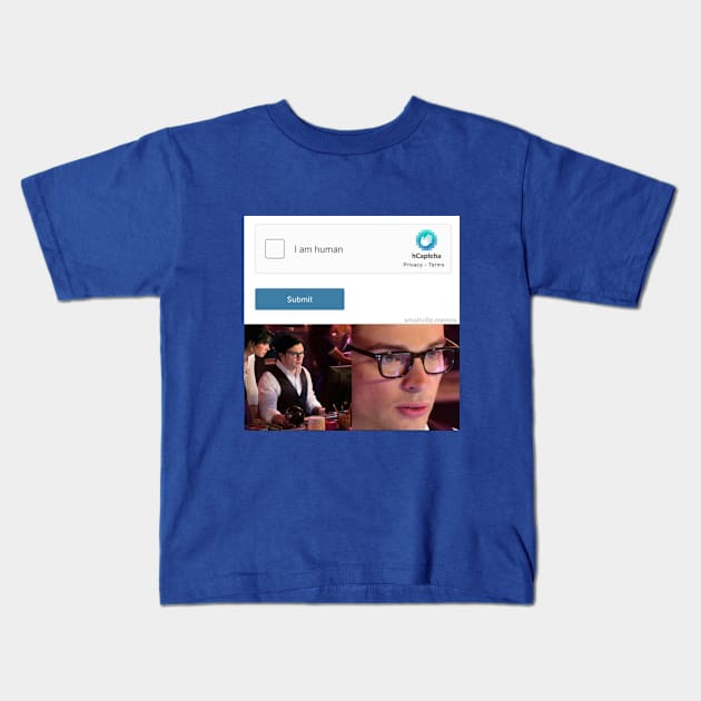 Clark Kent Captcha Meme (Smallville) Kids T-Shirt by Sara's Swag